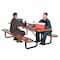 Vestil Rectangle Picnic Table, Brown, 96 in L PT-MX-3096-BN - alternate 4